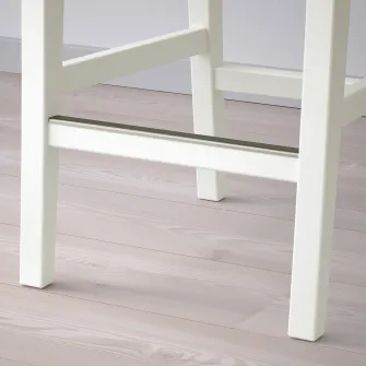 IKEA ROSENTORP Scaun bar cu spatar, inaltimea blatului/alb, 63 cm