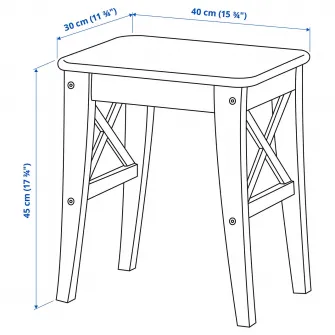 IKEA ROSENTORP Taburet, alb
