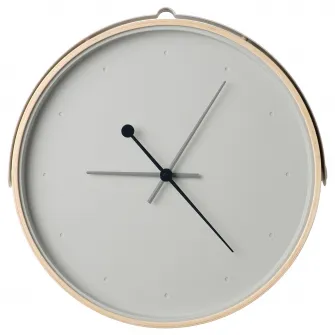 IKEA ROTBLÖTA Ceas perete, furnir frasin/gri, 42 cm