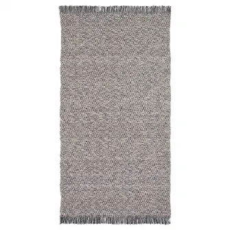 IKEA RÖRKÄR Covor, tesatura plata, negru/natur, 80x150 cm