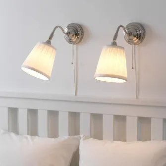 IKEA ÅRSTID Aplica, nichelat/alb