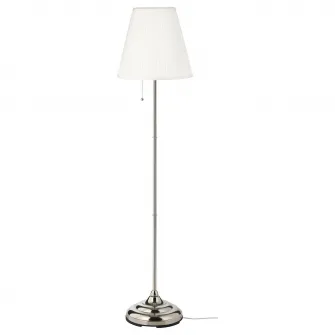 IKEA ÅRSTID Lampadar, nichelat/alb