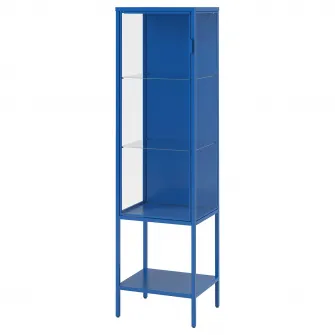 IKEA RUDSTA Corp cu usa de sticla, albastru, 42x37x155 cm