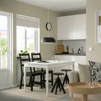 IKEA RUDSTORP Taburet, negru, 44-55 cm