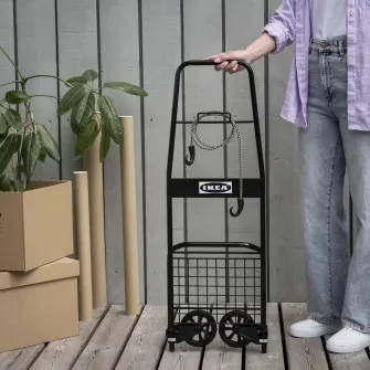 IKEA RULLEBÖR Carucior, negru