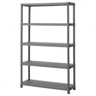 IKEA RUNMARÖ Etajera, gri inchis interior/exterior, 120x40x188 cm