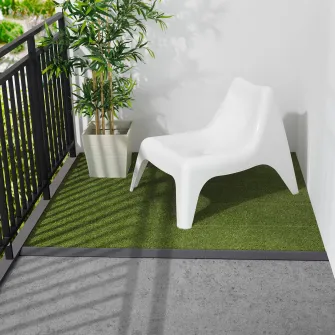 IKEA RUNNEN Bagheta podea exterior, gri inchis, 4 buc.