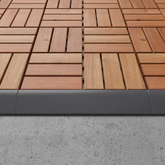 IKEA RUNNEN Bagheta podea exterior, gri inchis, 4 buc.