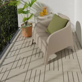 IKEA RUNNEN Podea de exterior, bej, 0.81 m²