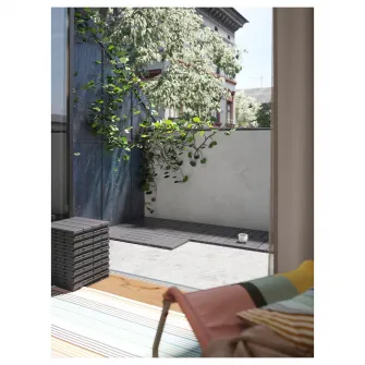IKEA RUNNEN Podea de exterior, gri inchis, 0.81 m²