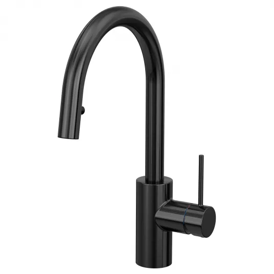 IKEA SALLSJÖN Baterie bucatarie+dus extractibil, negru