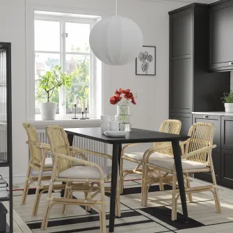 IKEA SALNÖ Scaun cu brate, ratan
