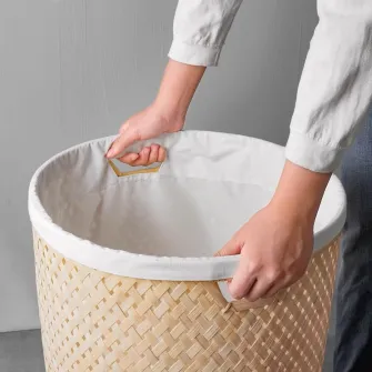IKEA SALUDING Cos rufe, lucrat manual bambus, 50 l