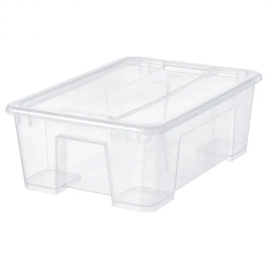 IKEA SAMLA Cutie cu capac, trnsp, 39x28x14 cm/11 l