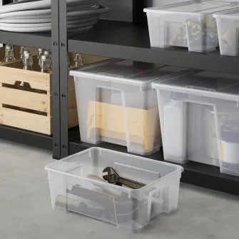 IKEA SAMLA Cutie, trnsp, 39x28x14 cm/11 l