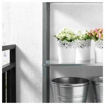 IKEA SAMVERKA Ghiveci, alb, 9 cm