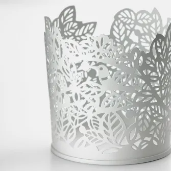 IKEA SAMVERKA Suport lumanare pastila, alb, 8 cm
