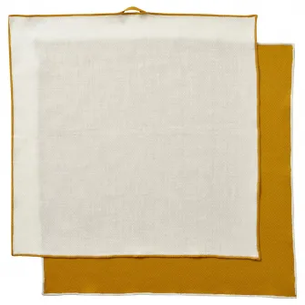 IKEA SANDABBORRE Servet masa, alb/galben inchis, 50x50 cm