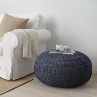 IKEA SANDARED Pouf, albastru inchis, 71 cm