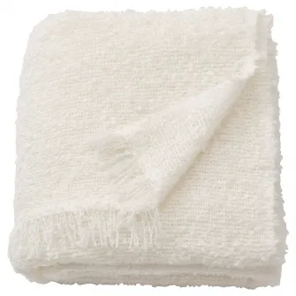 IKEA SANDBRODD Patura, alb murdar, 130x170 cm