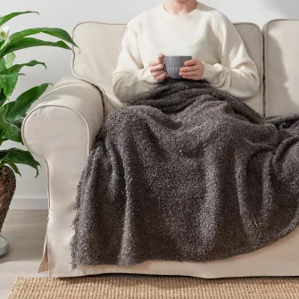 IKEA SANDBRODD Patura, antracit, 130x170 cm