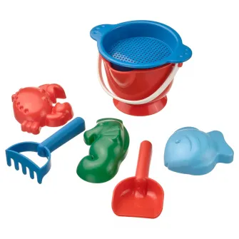 IKEA SANDIG Set de joaca nisip, 7 piese, multicolor
