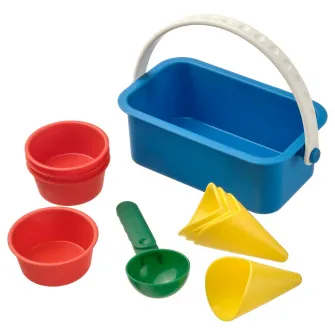 IKEA SANDIG Set inghetata nisip 10 piese, multicolor
