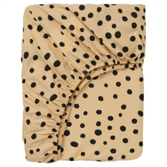 IKEA SANDLÖPARE Cearsaf cu elastic, maro des/model ghepard, 90x200 cm