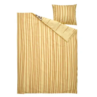 IKEA SANDLÖPARE Husa pilota+fata perna, galben/savana, 150x200/50x60 cm