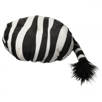 IKEA SANDLÖPARE Husa taburet, negru alb/model zebra, 38 cm