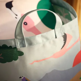 IKEA SANDLÖPARE Sac depozitare, multicolor/savana