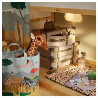 IKEA SANDLÖPARE Sac depozitare, multicolor/savana