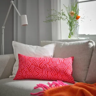 IKEA SANDMOTT Perna, rosu deschis/roz, 30x58 cm