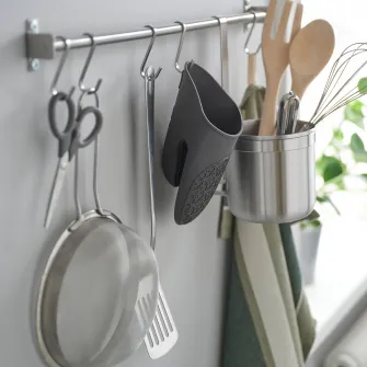 IKEA SANDVIVA Manusa bucatarie, silicon/gri inchis