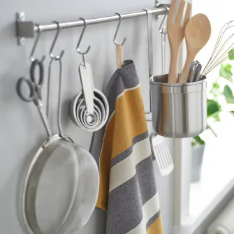 IKEA SANDVIVA Servet masa, galben/gri, 45x60 cm