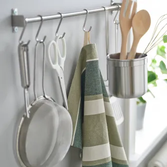 IKEA SANDVIVA Servet masa, verde/alb, 45x60 cm