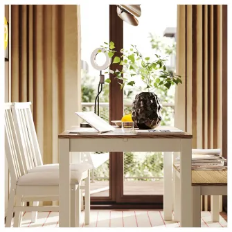 IKEA SANELA Draperii, 2buc, bej deschis/rjns, 140x300 cm
