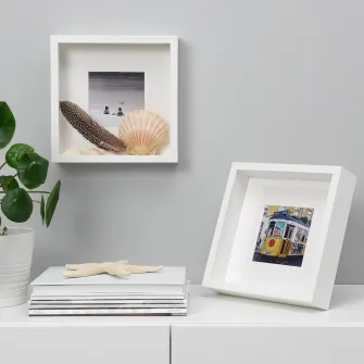 IKEA SANNAHED Rama, alb, 25x25 cm