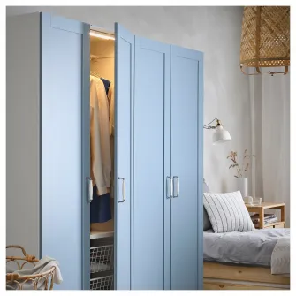 IKEA SANNIDAL Usa, albastru, 40x180 cm