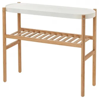 IKEA SATSUMAS Suport plante, bambus/alb, 70 cm