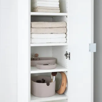 IKEA SAXBORGA Cutie depozitare cu capac oglinda, plastic pluta, 24x17 cm