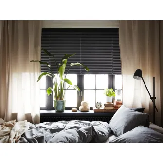 IKEA SCHOTTIS Stor opac, gri inchis, 100x190 cm