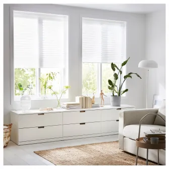 IKEA SCHOTTIS Stor plisat, alb, 90x190 cm