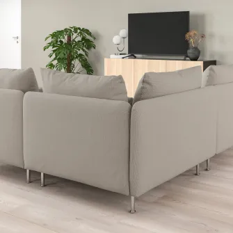 IKEA SÖDERHAMN Canapea colt 3 locuri, Fridtuna bej deschis