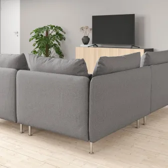 IKEA SÖDERHAMN Coltar, 6 locuri, Tonerud gri
