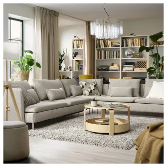 SÖDERHAMN coltar extensibil, 6 locuri, Viarp bej/maro