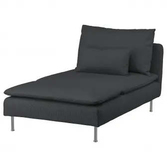 IKEA SÖDERHAMN Sezlong, Fridtuna gri inchis