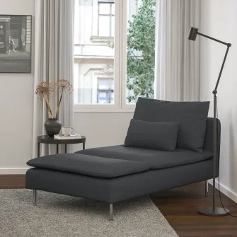 IKEA SÖDERHAMN Sezlong, Fridtuna gri inchis
