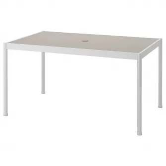 IKEA SEGERÖN Masa exterior, alb/bej, 91x147 cm