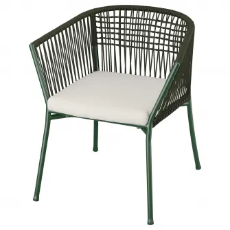 IKEA SEGERÖN Scaun cu brate, exterior, verde inchis/Frösön/Duvholmen bej